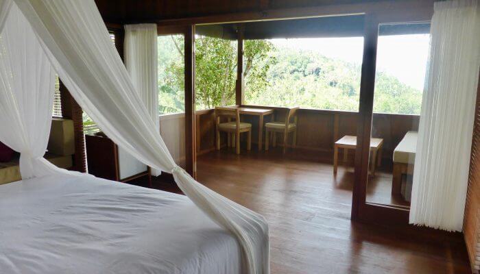 View inside our handcrafted Bali bungalows